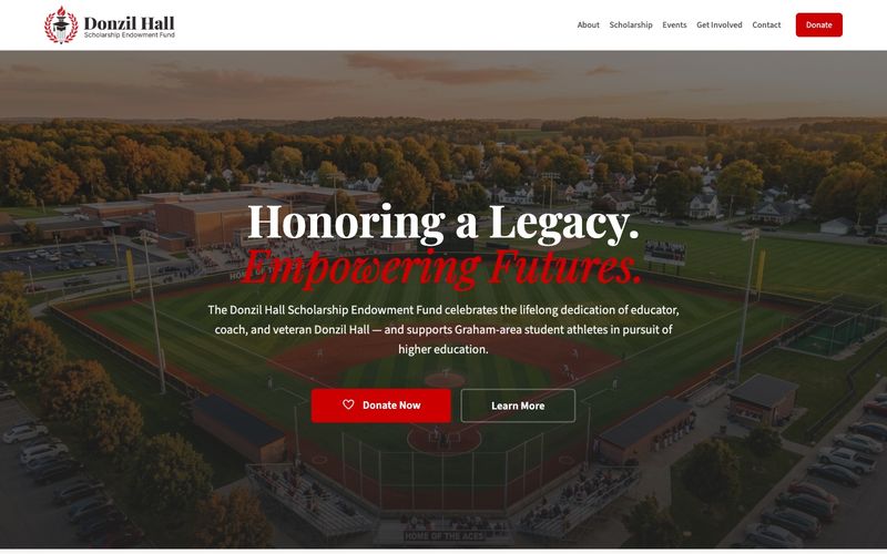 Donzil Hall Scholarship Endowment Fund website homepage