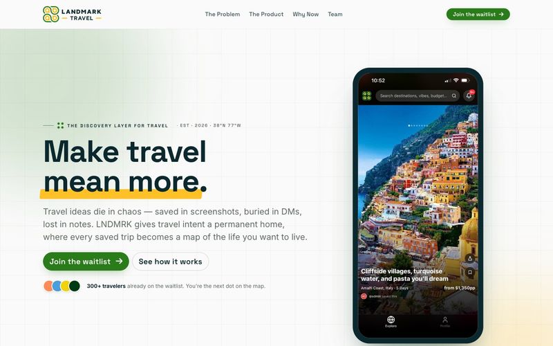 Landmark Travel website homepage